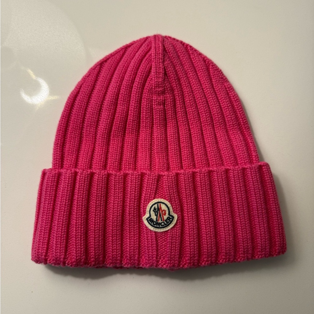 Authentic Pink Moncler Beanie